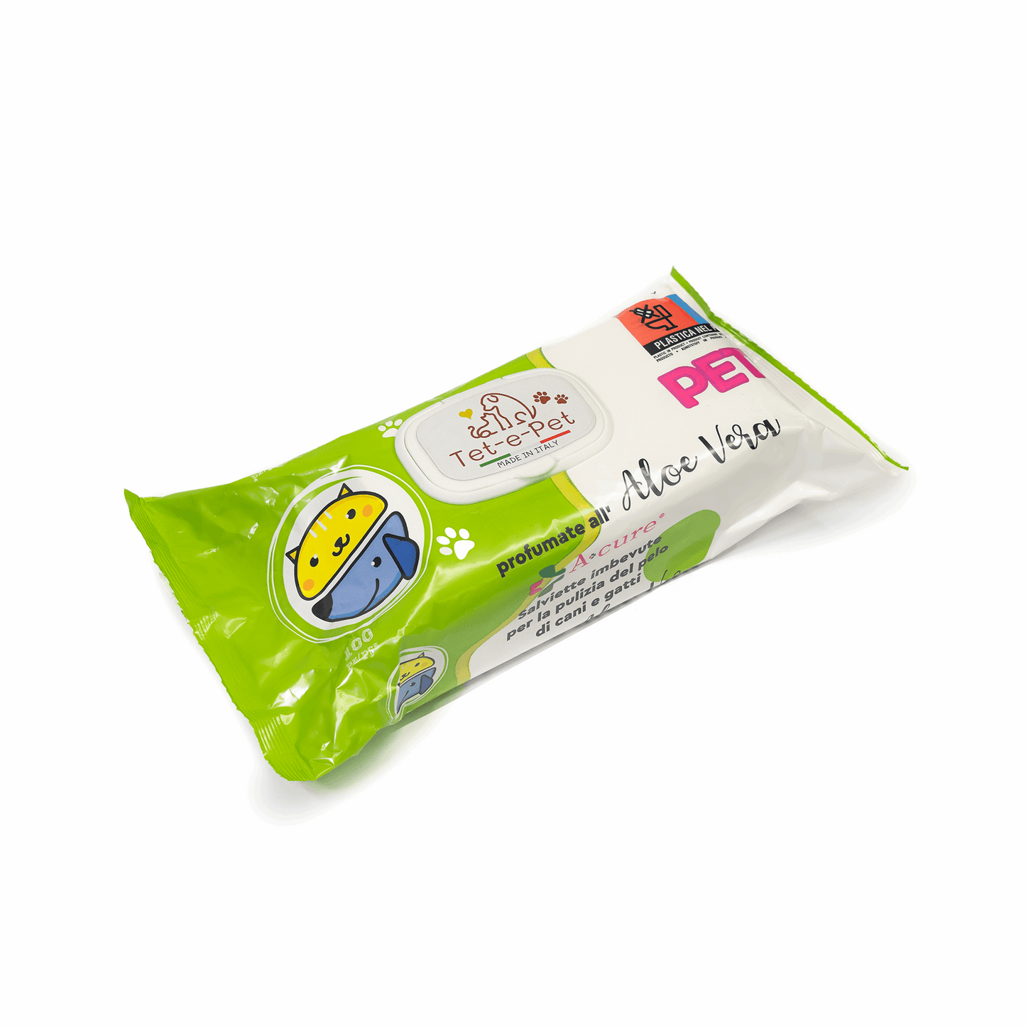 Tet-e-Pet Aloe Vera Pet Wipes – 100 Count | Gentle & Moisturizing Wipes for Dogs & Cats