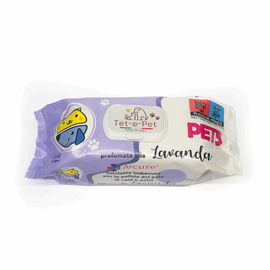 Tet-e-Pet Lavender (Lavanda) Pet Wipes – 100 Count | Soothing & Deodorizing Grooming Wipes