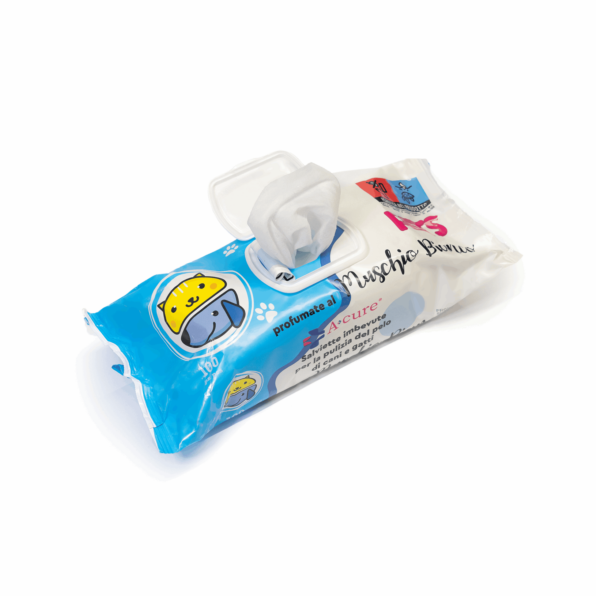 Tet-e-Pet White Moss (Muschio Bianco) Pet Wipes – 100 Count | Hypoallergenic Dog & Cat Wipes