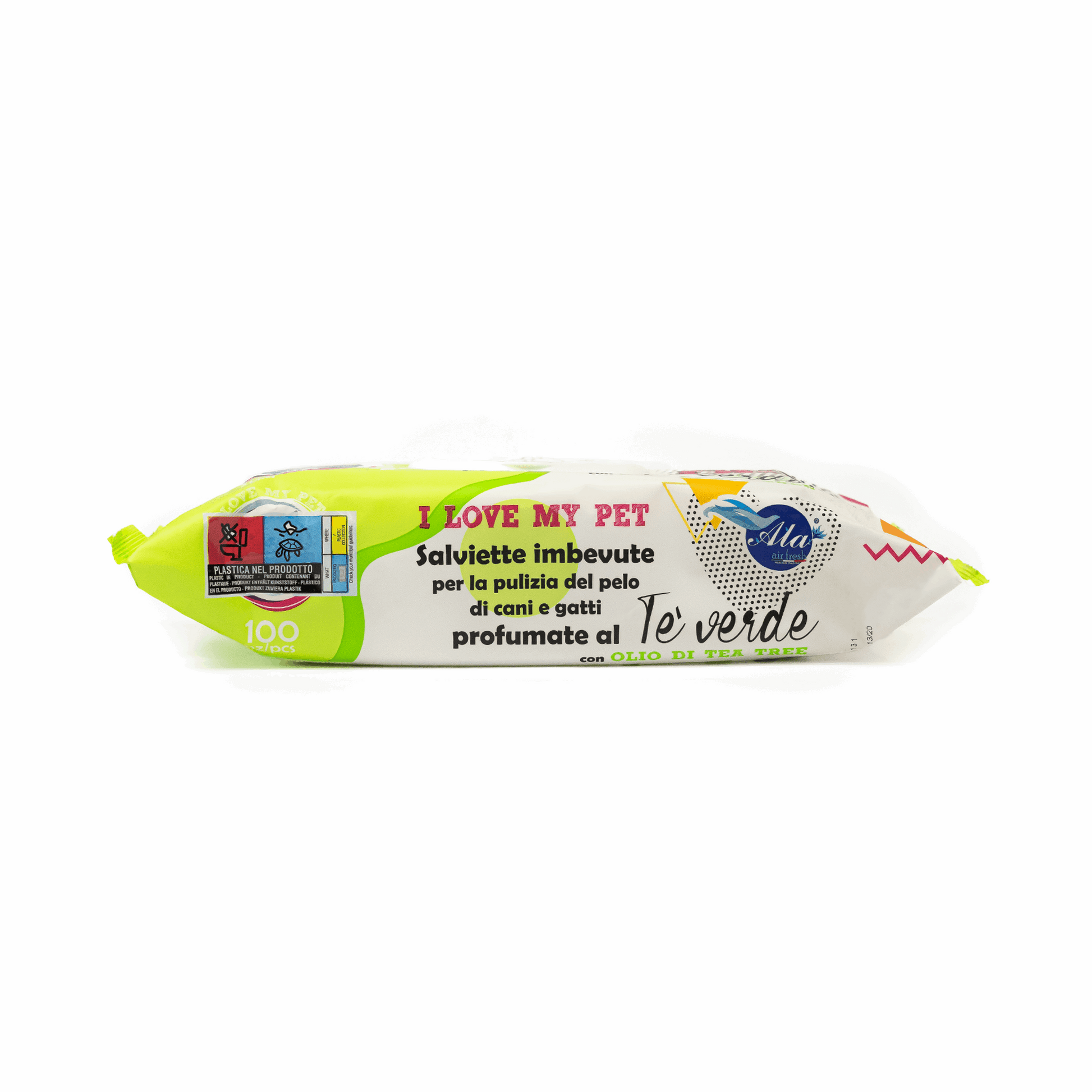 Tet-e-Pet Green Tea (Tè Verde) Pet Wipes – 100 Count | Antioxidant-Rich Cleansing Wipes