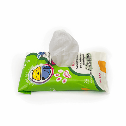Tet-e-Pet Aloe Vera Pet Wipes – 20 Count | Gentle & Hydrating Grooming Wipes for Pets