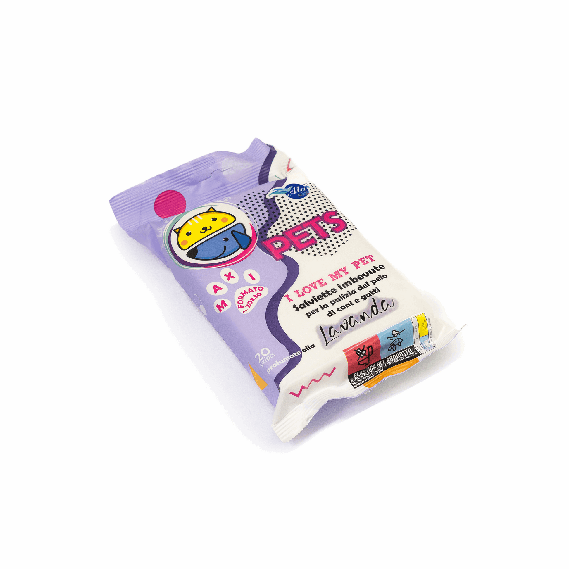Tet-e-Pet Lavender (Lavanda) Pet Wipes – 20 Count | Soothing & Deodorizing Wipes for Dogs & Cats
