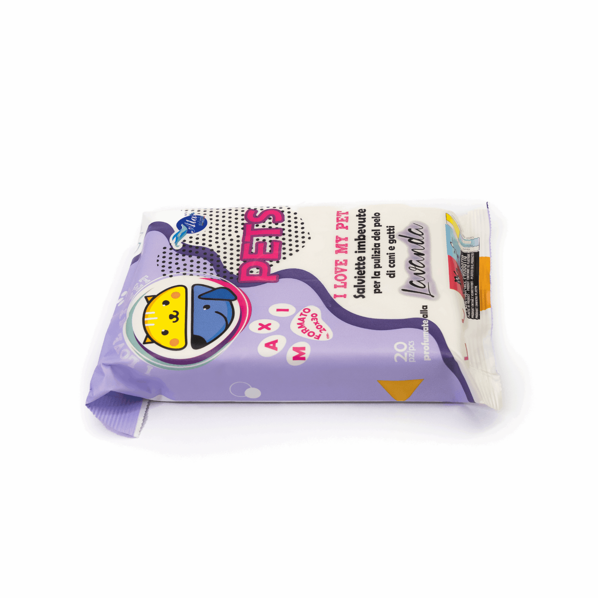 Tet-e-Pet Lavender (Lavanda) Pet Wipes – 20 Count | Soothing & Deodorizing Wipes for Dogs & Cats