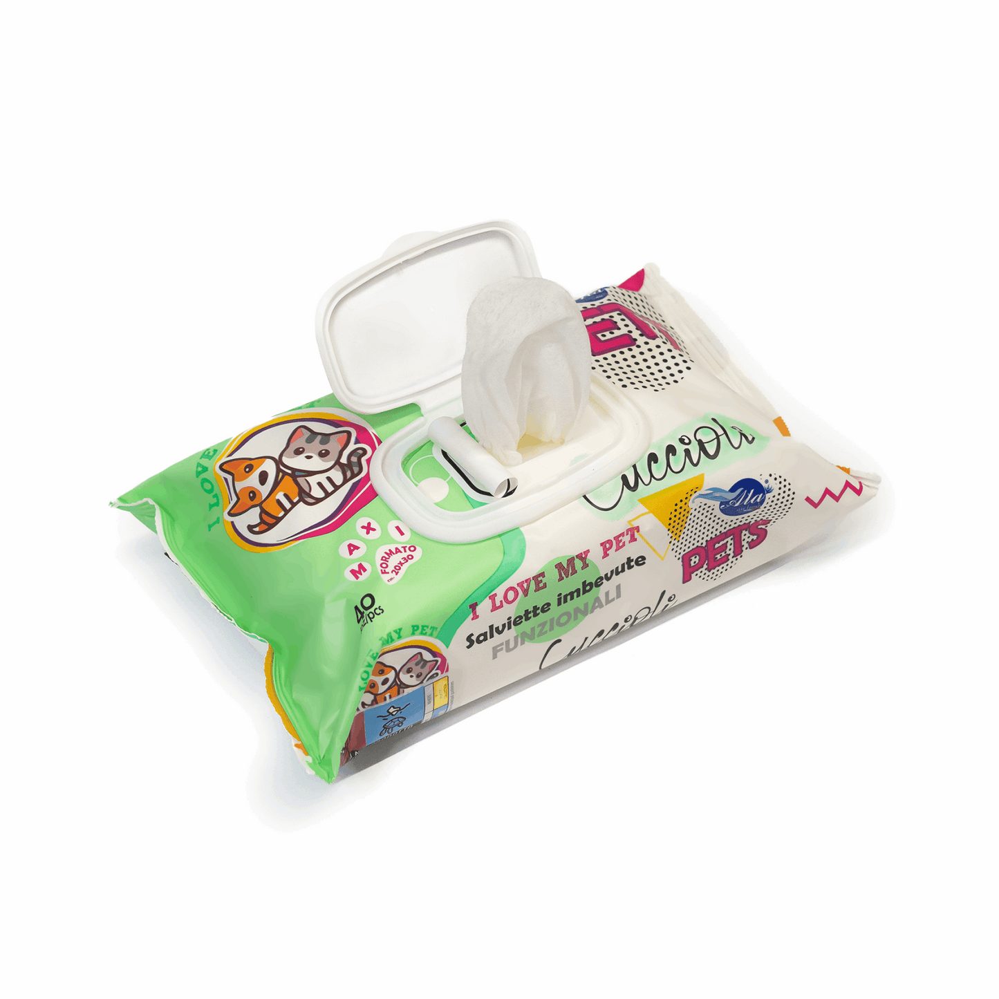 Tet-e-Pet Puppy (Cuccioli) Sensitive Pet Wipes – 40 Count | Extra-Gentle & Safe for Puppies
