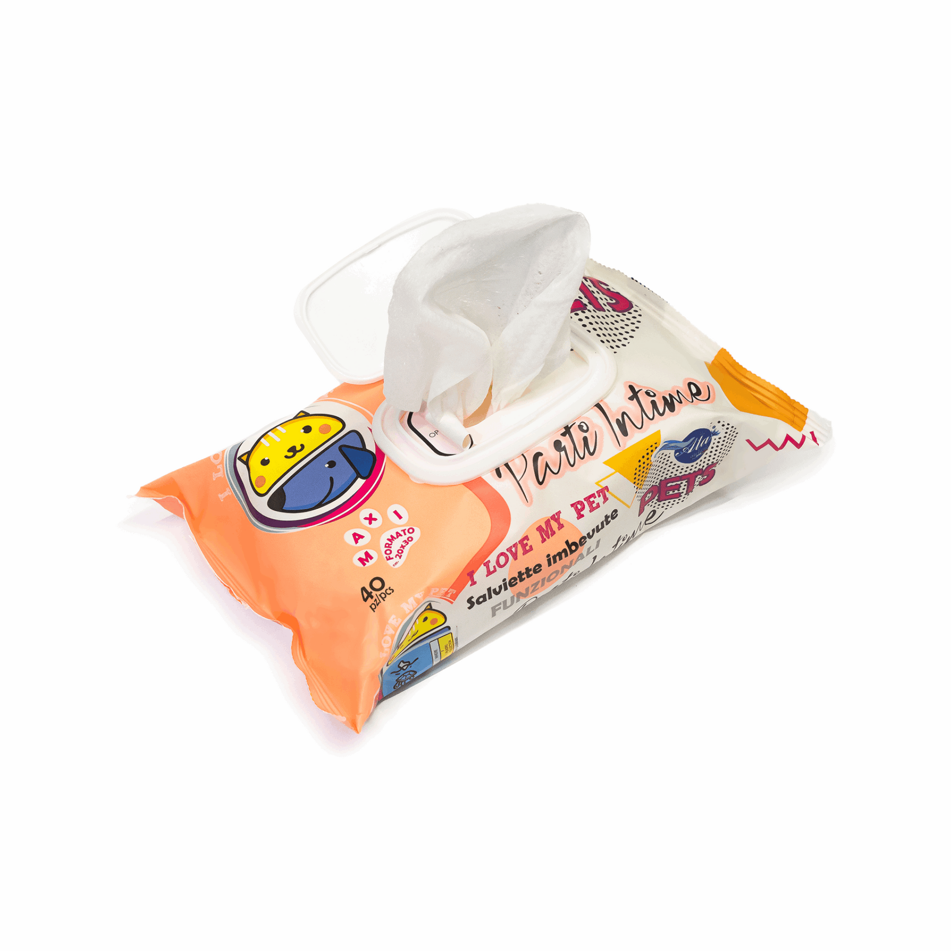 Tet-e-Pet Intimate Areas (Parti Intime)Sensitive Pet Wipes – 40 Count | Ultra-Soft Wipes for Delicate Areas