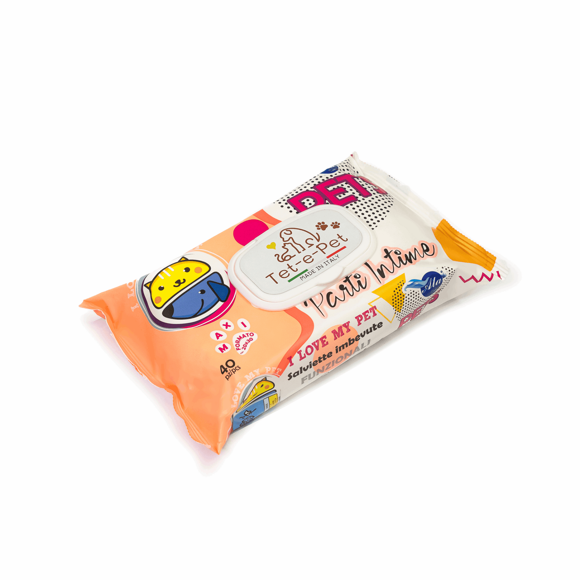 Tet-e-Pet Intimate Areas (Parti Intime)Sensitive Pet Wipes – 40 Count | Ultra-Soft Wipes for Delicate Areas