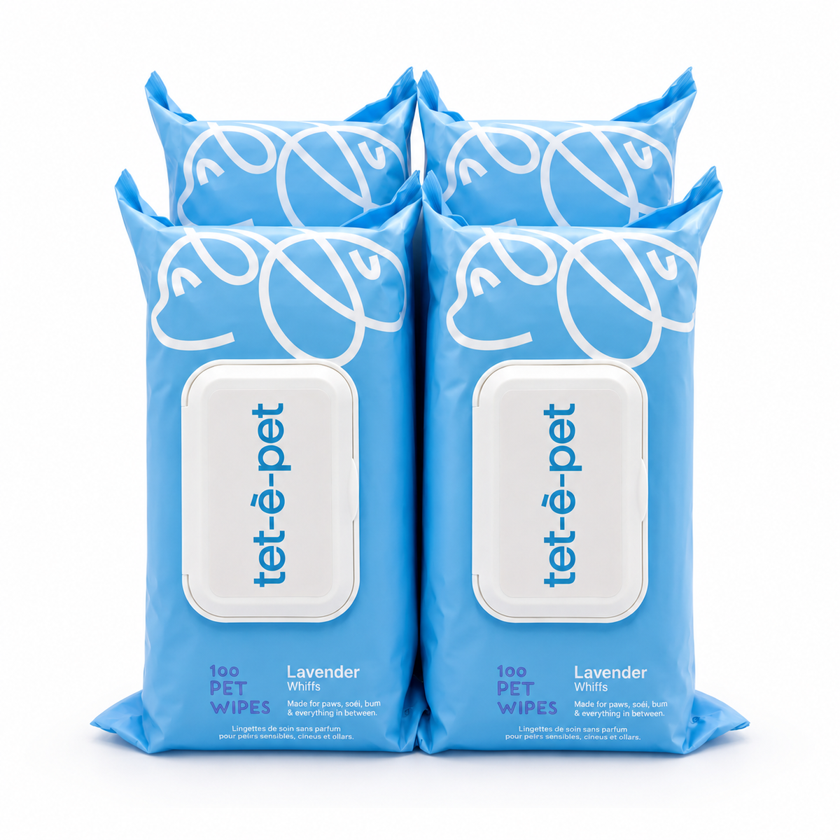 tet-è-pet premium grooming care wipes for dogs and cats