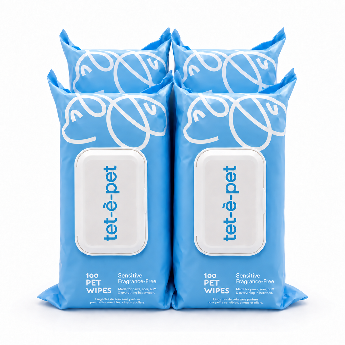 tet-è-pet premium grooming care wipes for dogs and cats