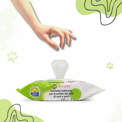Tet-e-Pet Aloe Vera Pet Wipes – 40 Count | Gentle & Moisturizing Wipes for Dogs & Cats