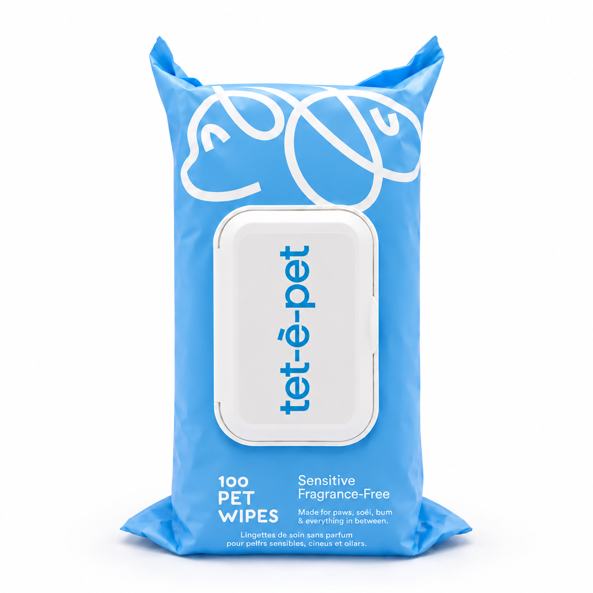 tet-è-pet premium grooming care wipes for dogs and cats